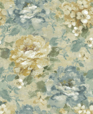 AR30503 brushstroke garden floral wallpaper from the Nouveau collection by Seabrook Designs