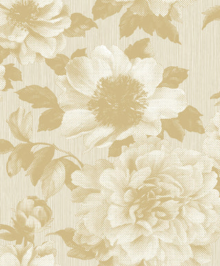Mica Halftone Floral Unpasted Wallpaper