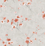 AI41608 pink silk road floral wallpaper from the Koi collection by Seabrook Designs