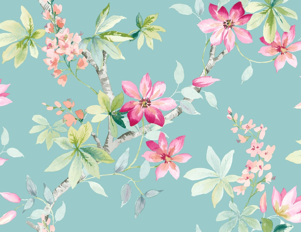Island Jasper Floral Branch Wallpaper