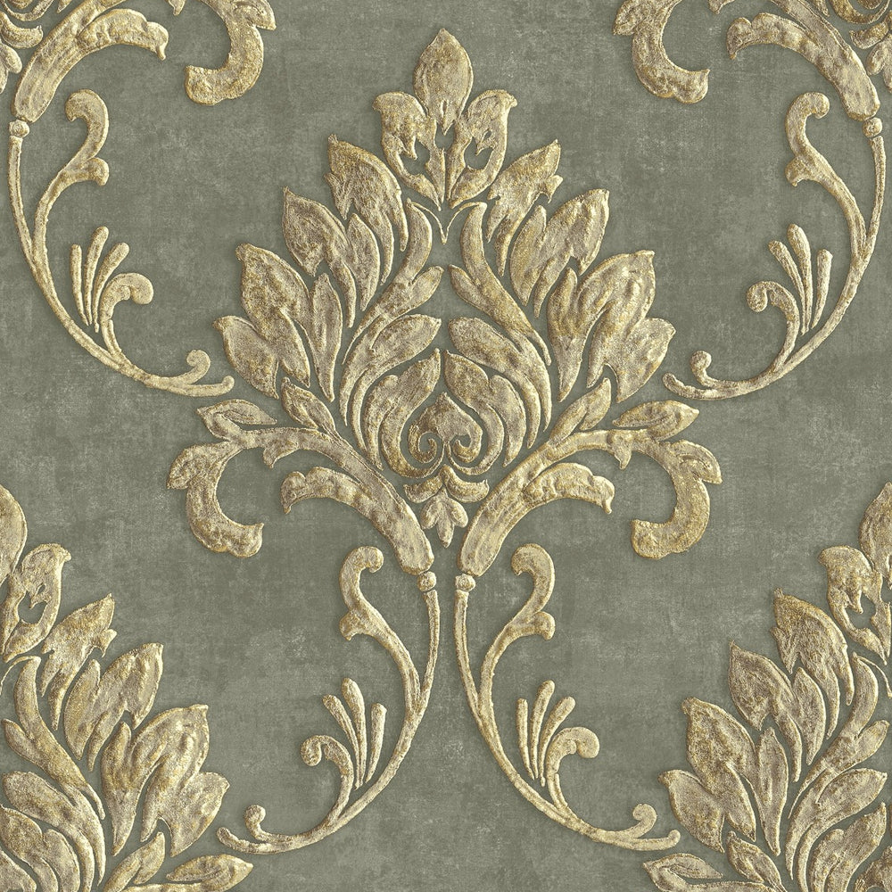 MT81605 Telluride damask wallpaper from the Montage collection by Seabrook Designs