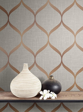 UK21201 ogee geometric wallpaper decor