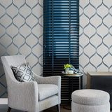 UK21212 ogee geometric wallpaper living room