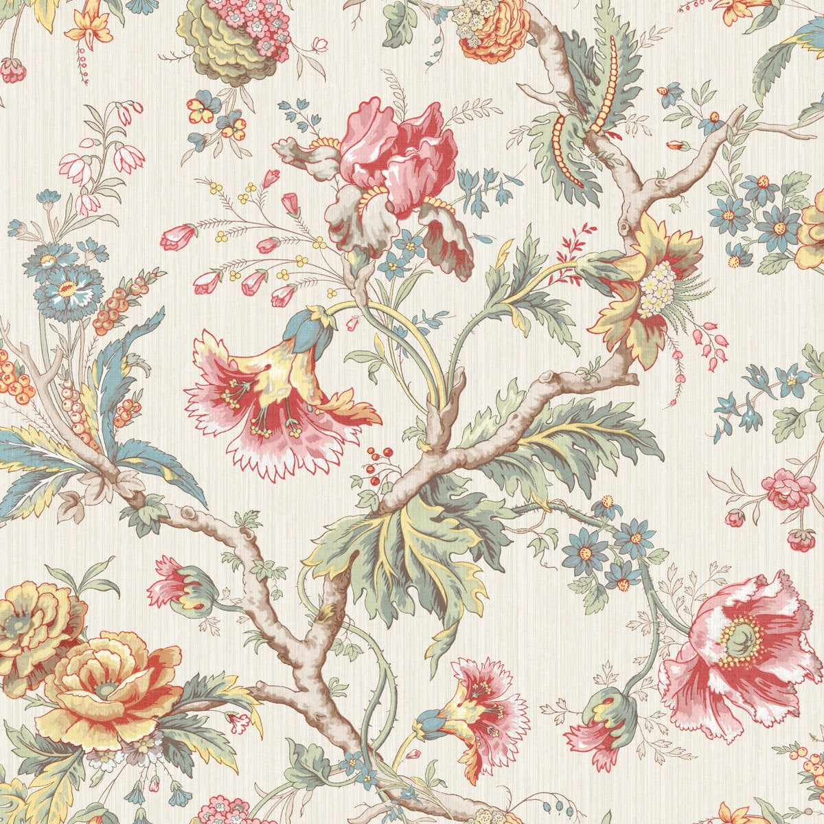 Sullivan Jacobean Floral Unpasted Wallpaper – Say Decor LLC