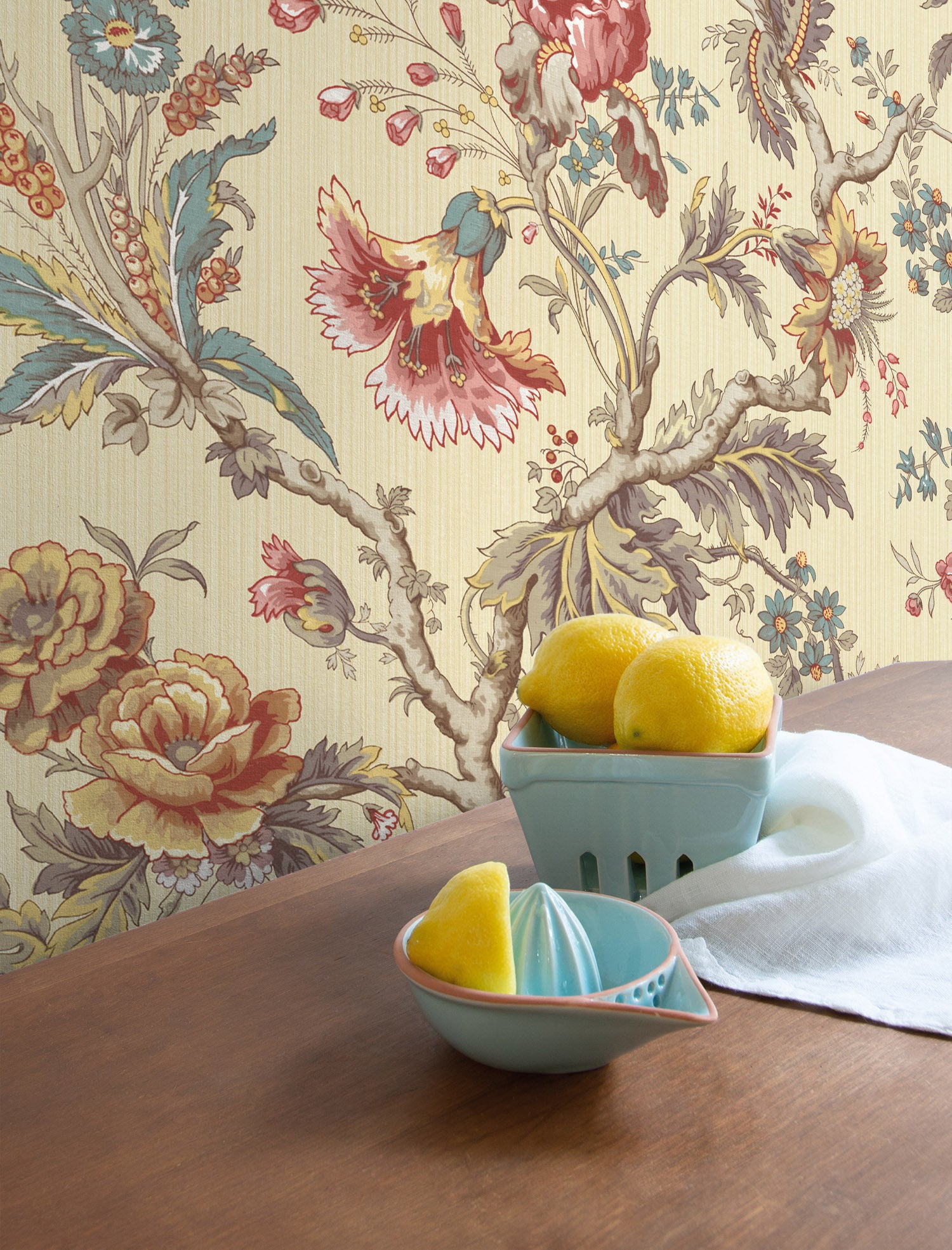Sullivan Jacobean Floral Unpasted Wallpaper – Say Decor LLC
