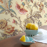 BM60403 Sullivan jacobean floral wallpaper kitchen from Say Decor