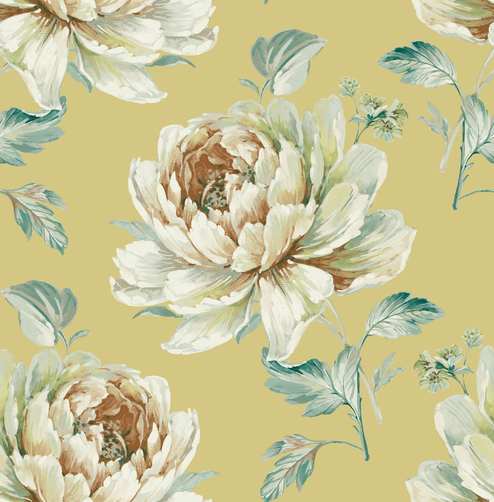 CR21310 Jarrow peony floral wallpaper from the Island collection by Carl Robinson