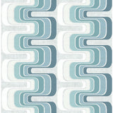 RL60304 fonzie ribbon mid century wallpaper from the Retro Living collection by Seabrook Designs