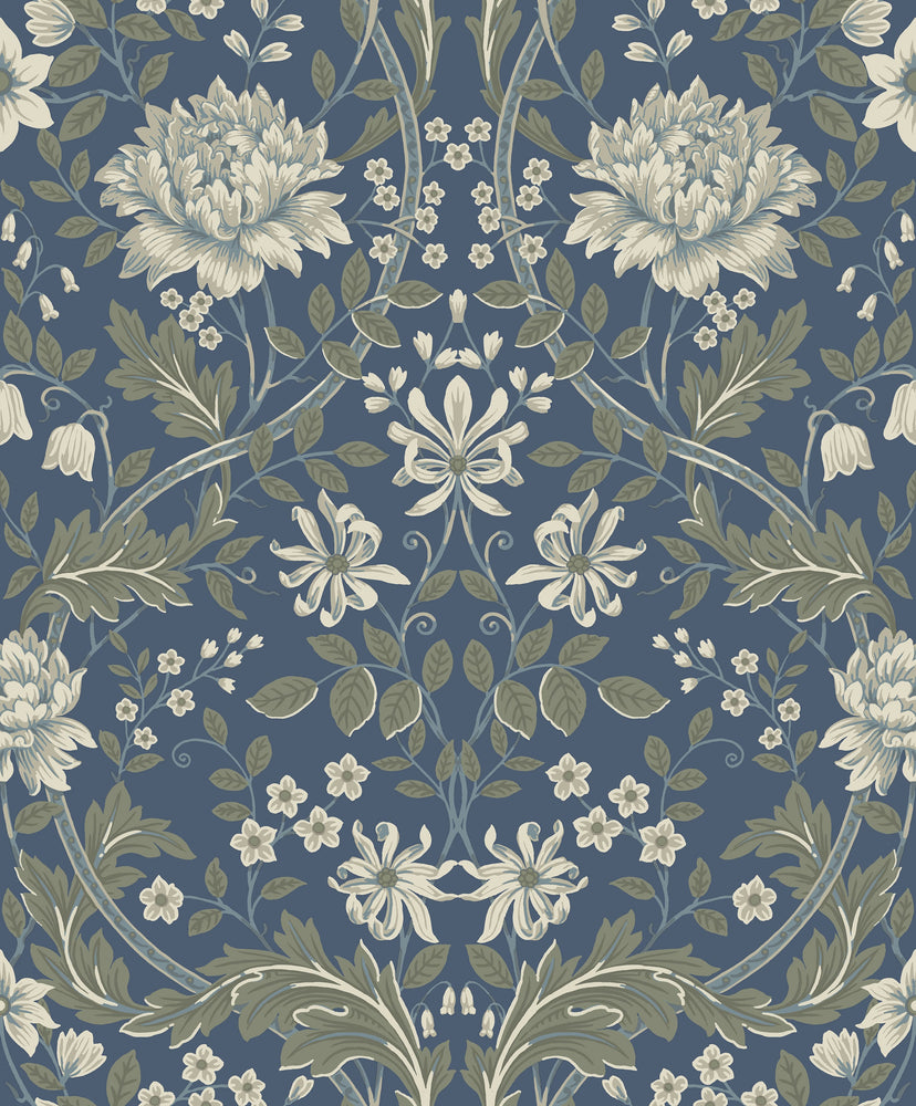 SD20102 honeysuckle floral damask wallpaper from Say Decor