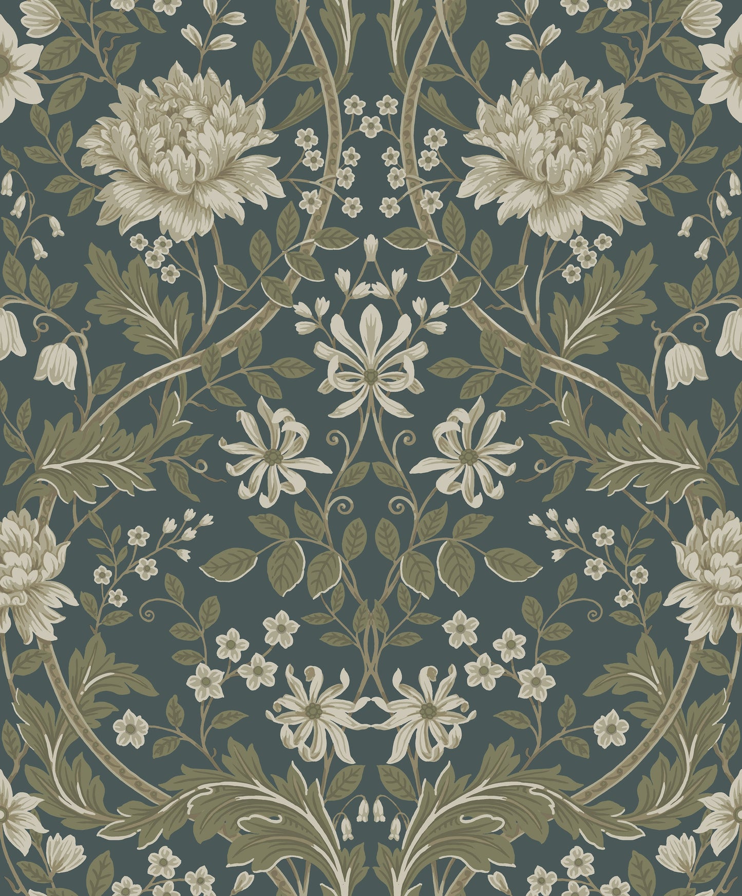 SD20104 honeysuckle floral damask wallpaper from Say Decor