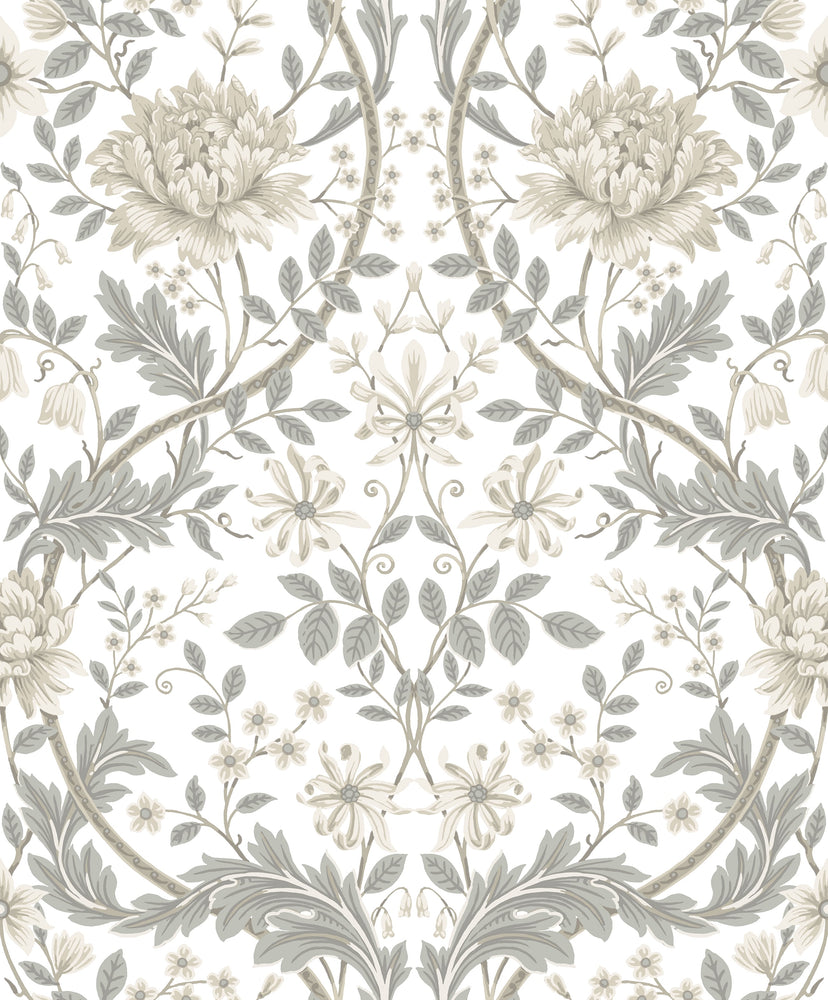 SD20106 honeysuckle floral damask wallpaper from Say Decor