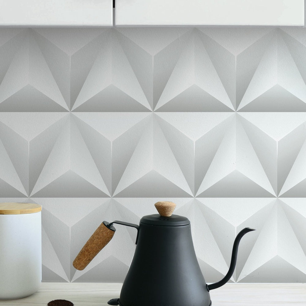 
                  
                    NW32800 triangle origami geometric peel and stick backsplash removable wallpaper by NextWall
                  
                