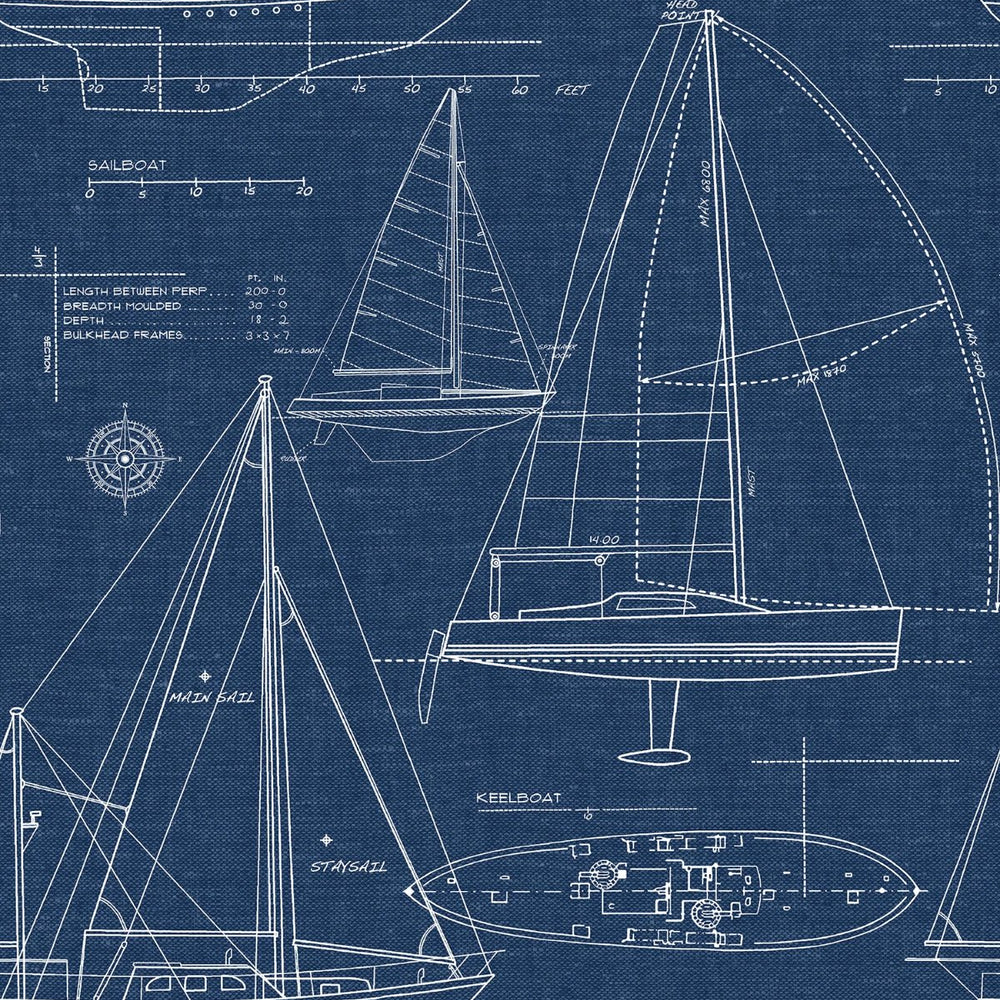
                  
                    NW32902 sailboat coastal peel and stick removable wallpaper by NextWall
                  
                