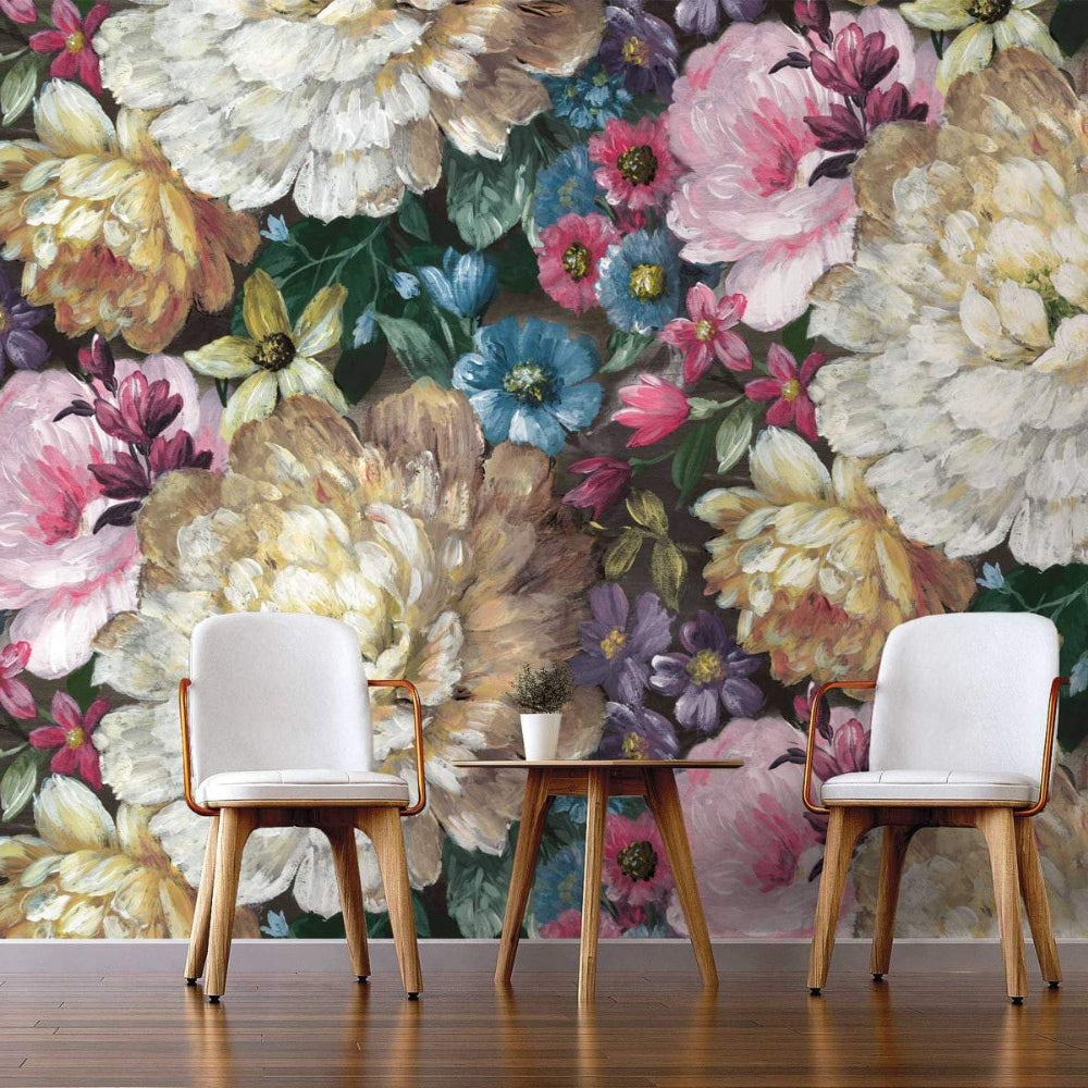 
                  
                    NZ10706M english garden floral peel and stick wall mural living room from NextWall
                  
                