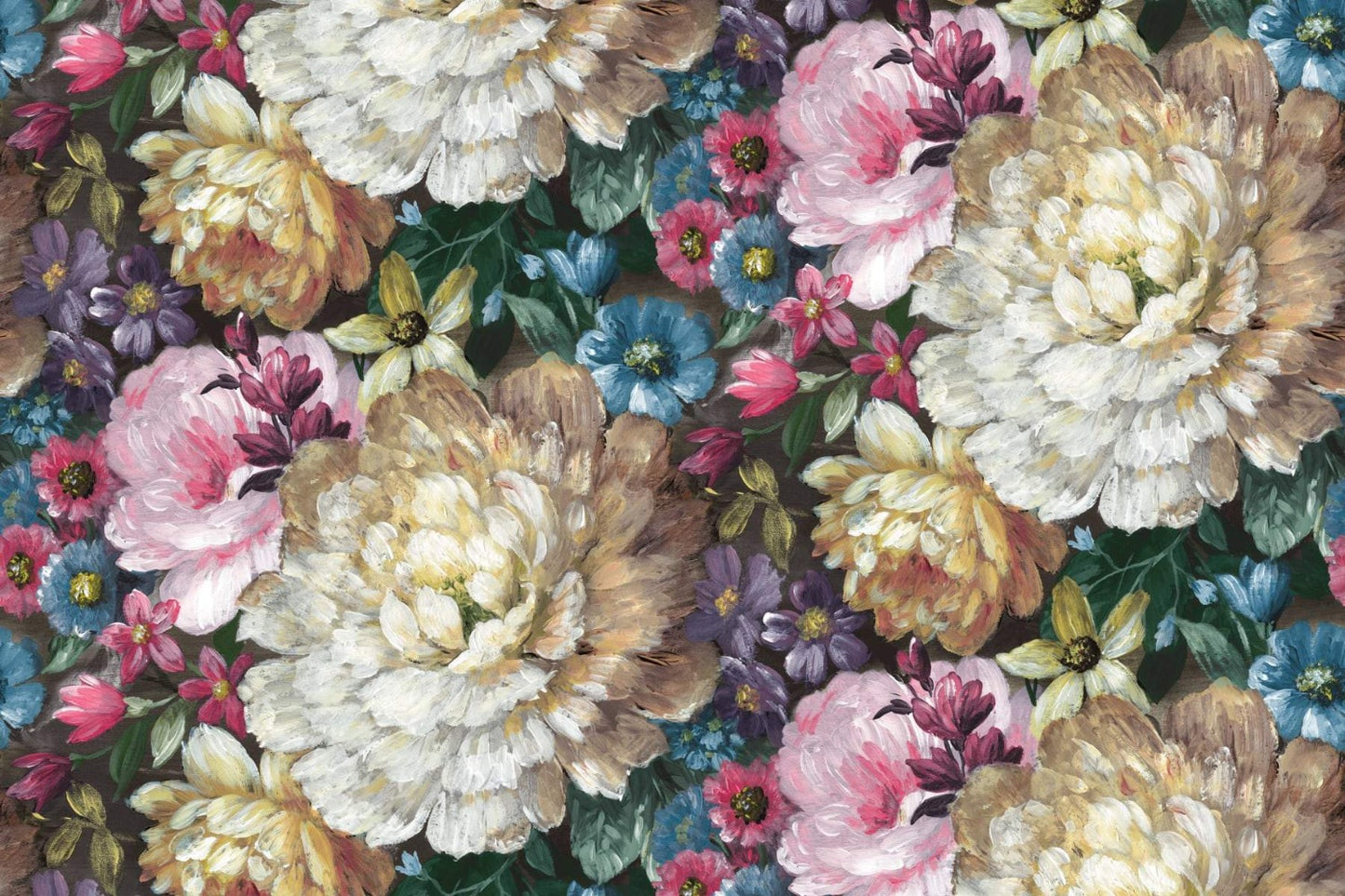 NZ10706M english garden floral peel and stick wall mural from NextWall