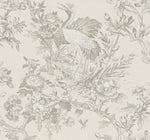 Gibbon Crane Toile Wallpaper
