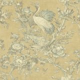 Gibbon Crane Toile Wallpaper